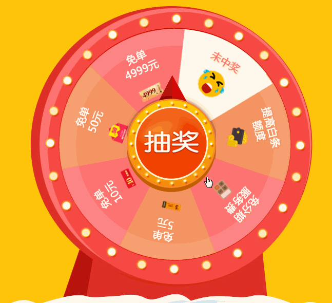 原生js轮盘抽奖实例分析（幸运大转盘抽奖） 转